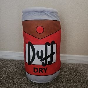 The Simpsons Duff Dry Beer Can Plush Pillow 14" Tall Universal Studios Theme